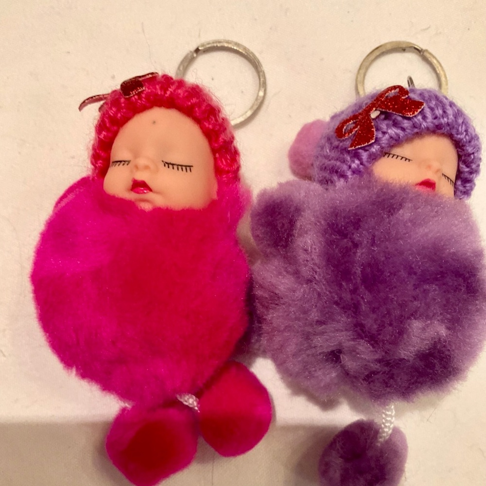 2-New Keychains / Purse Deco With Little Baby Doll 2 for $8.00
